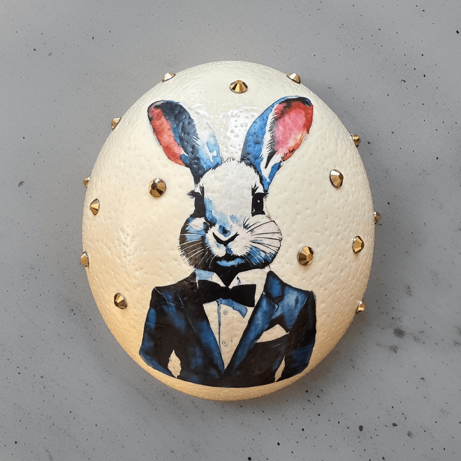 Straußenei mit Osterhase von ei-nzigartig 