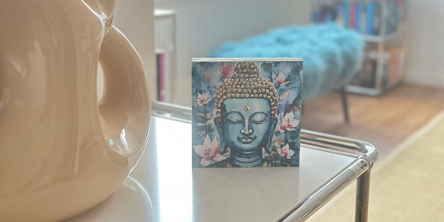 Buddah auf Holzbild